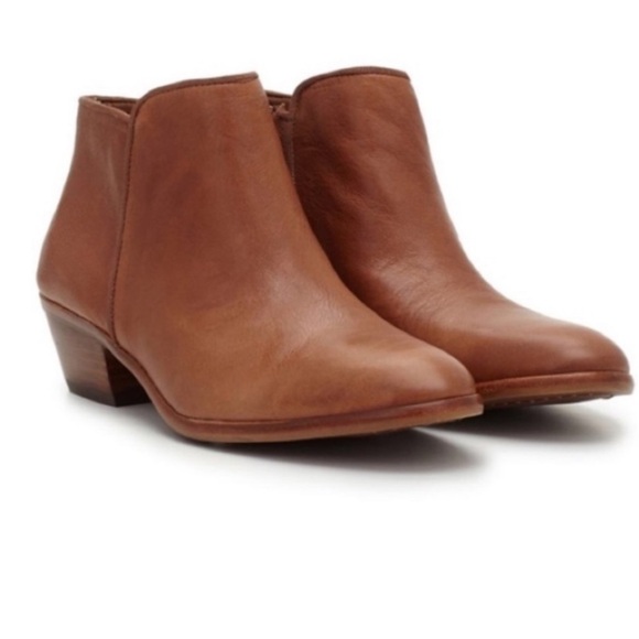 Sam Edelman Petty Brown Leather Ankle Booties Size 9 - Picture 12 of 13